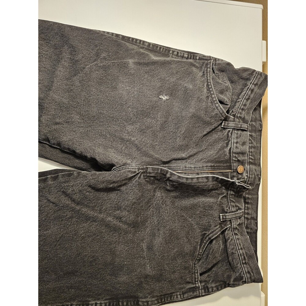 Vintage Rustler Regular Fit Jeans Men's 36x32 Black Denim Pants